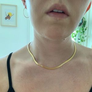 24k Gold Snake Chain Choker